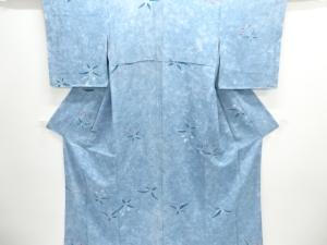 絞り草花模様小紋着物